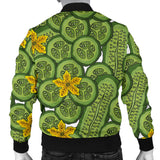 Cucumber Pattern Theme Men Bomber Jacket