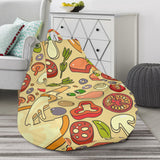 Pizza Pattern Background Bean Bag Cover