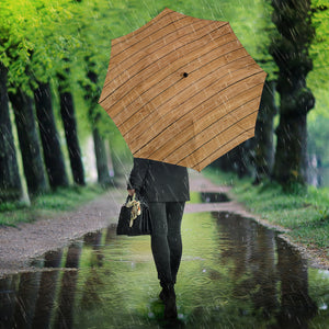 Wood Printed Pattern Print Design 04 Umbrella