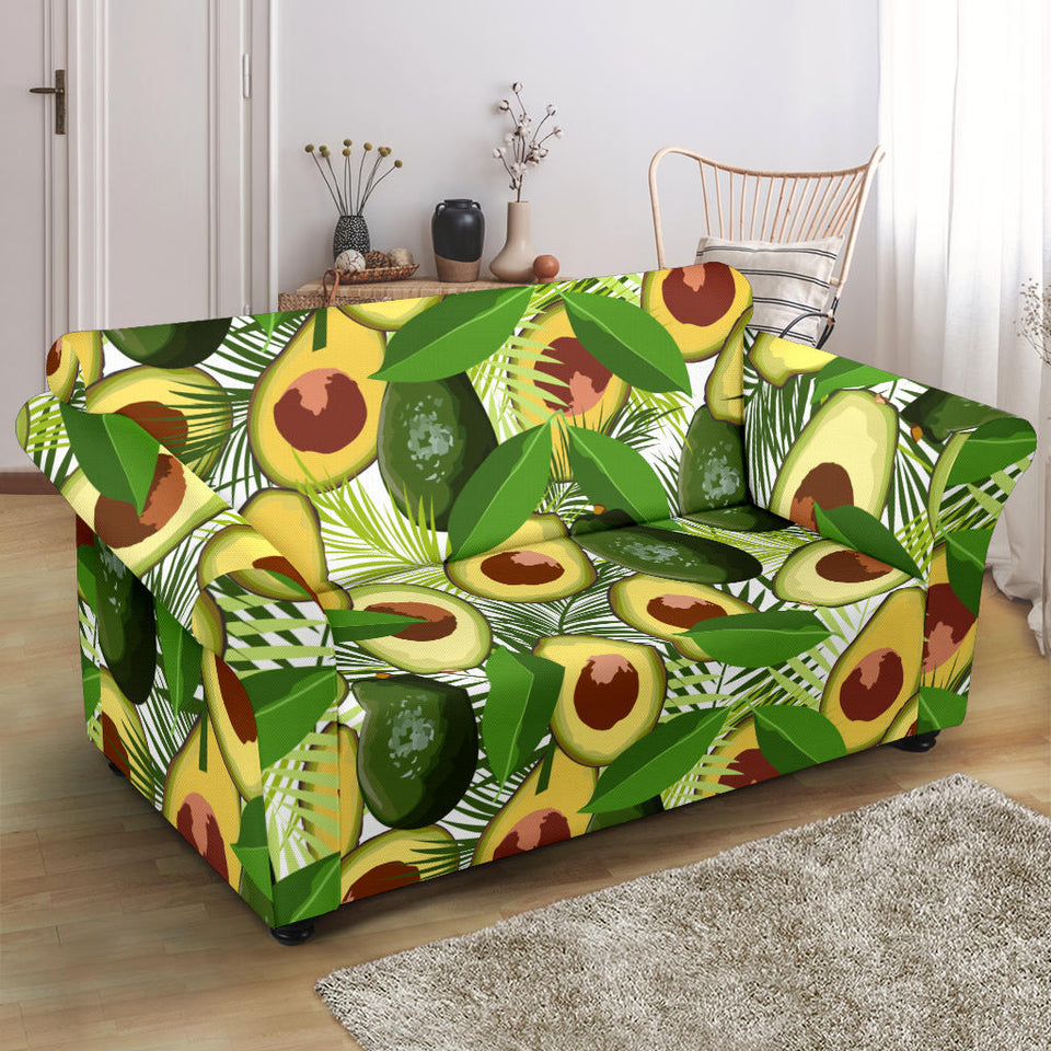 Avocado Leaves Pattern Loveseat Couch Slipcover