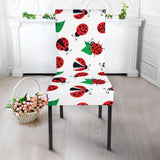 Ladybug Pattern Print Design 01 Dining Chair Slipcover