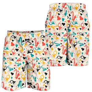 Saxophone Pattern Background Men Shorts