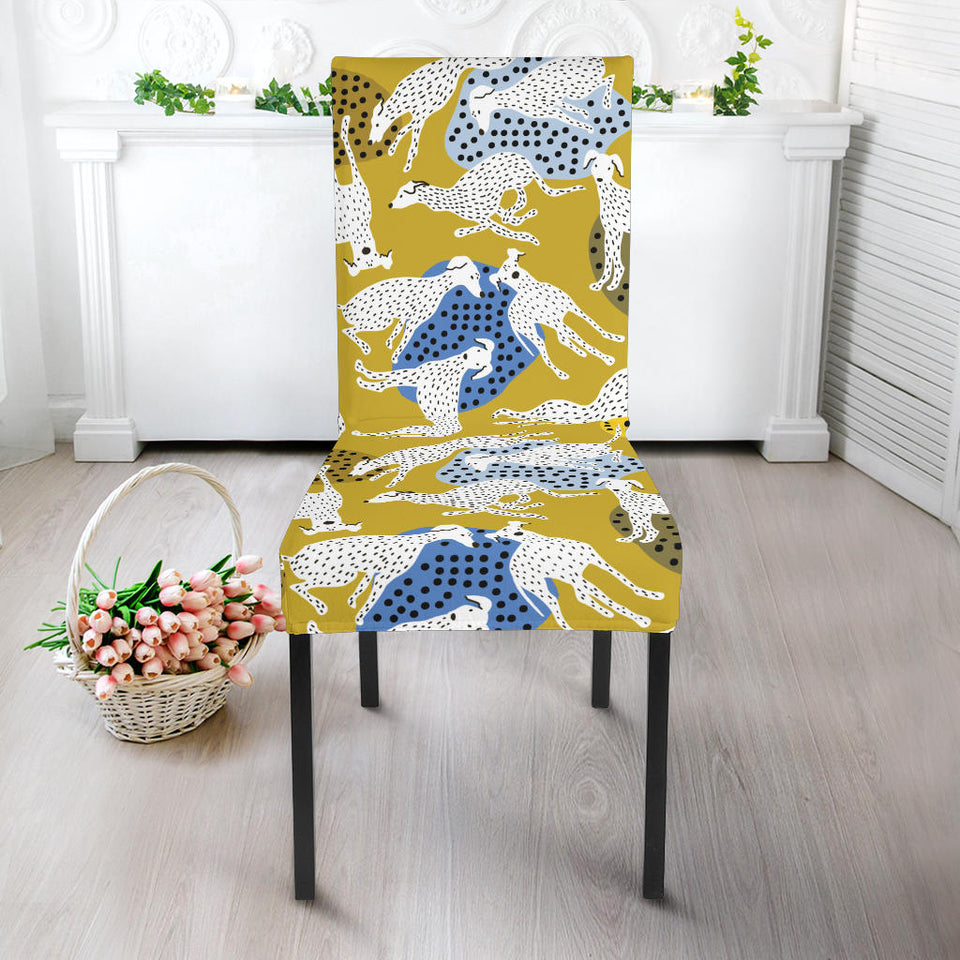 Greyhound Pattern Print Design 02 Dining Chair Slipcover