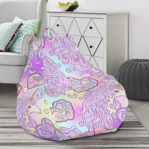 Unicorn Heart Pattern Bean Bag Cover