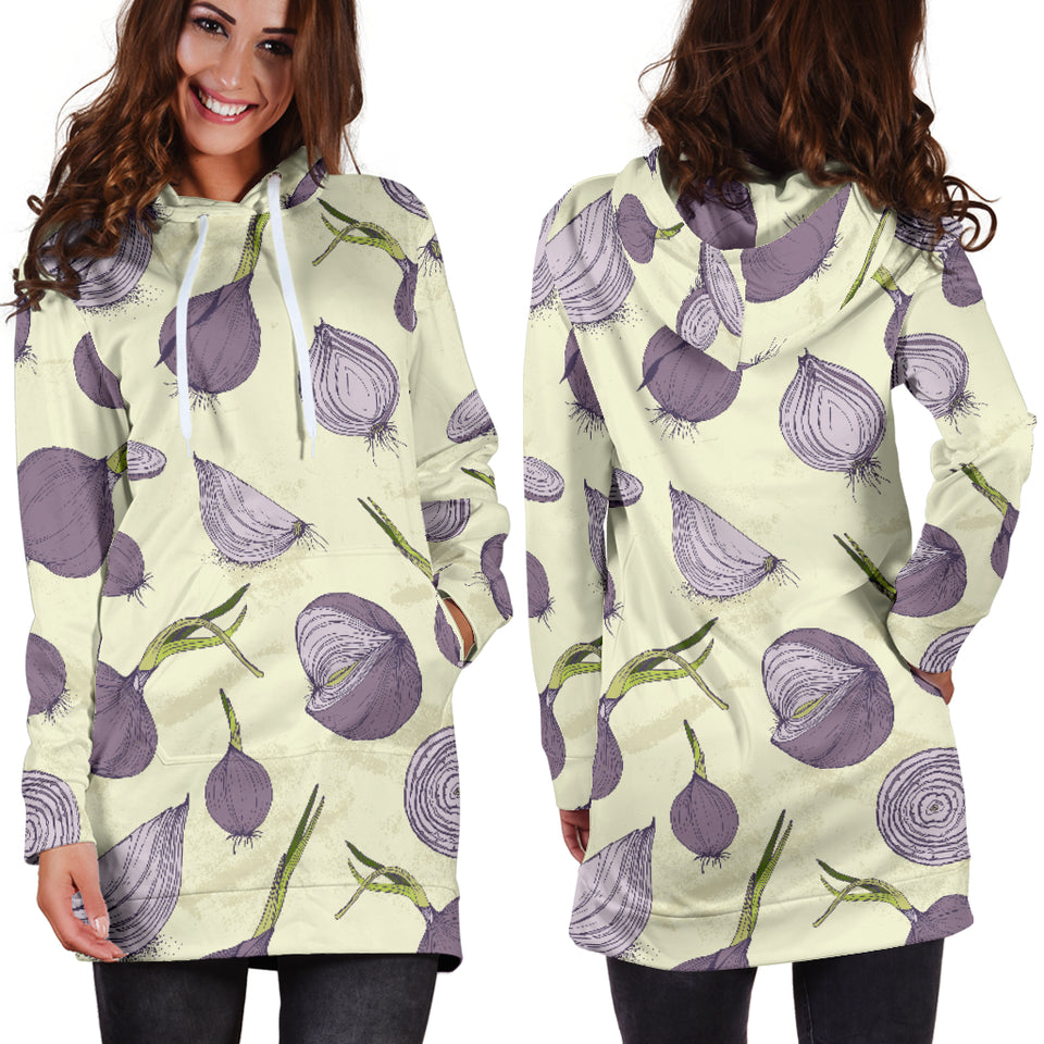 Onion Pattern Set Women Hoodie Dress