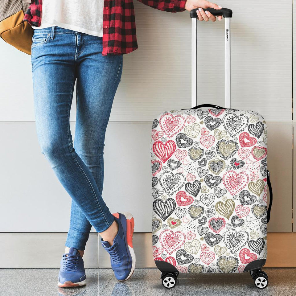 Heart Tribal Pattern Cabin Suitcases Luggages