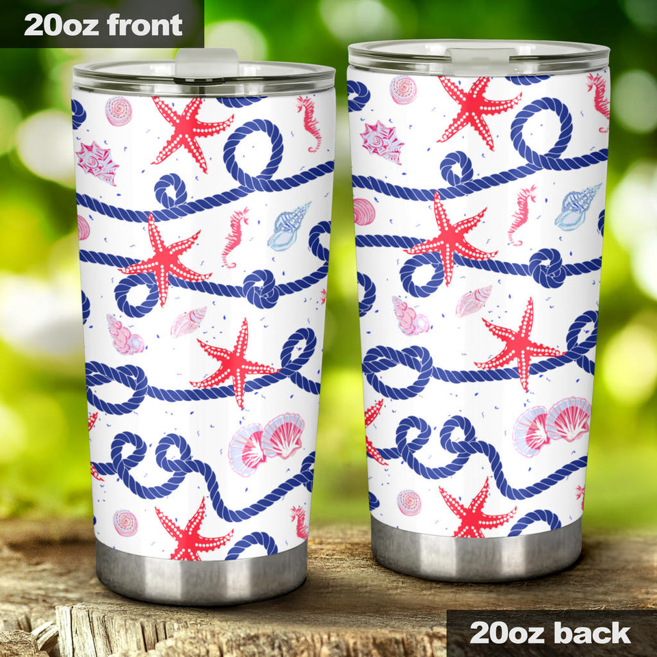 Starfish Shell Rope Pattern Tumbler