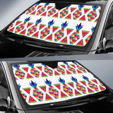 Geometric Pineapple Pattern Car Sun Shade