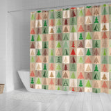 Christmas Tree Pattern Shower Curtain Fulfilled In US