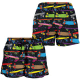 Skate Board Pattern Print Design 03 Women Shorts