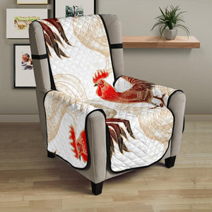 Rooster Chicken Pattern Chair Cover Protector