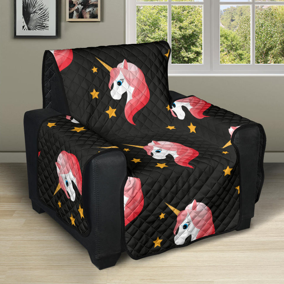 Unicorn Star Pattern Recliner Cover Protector
