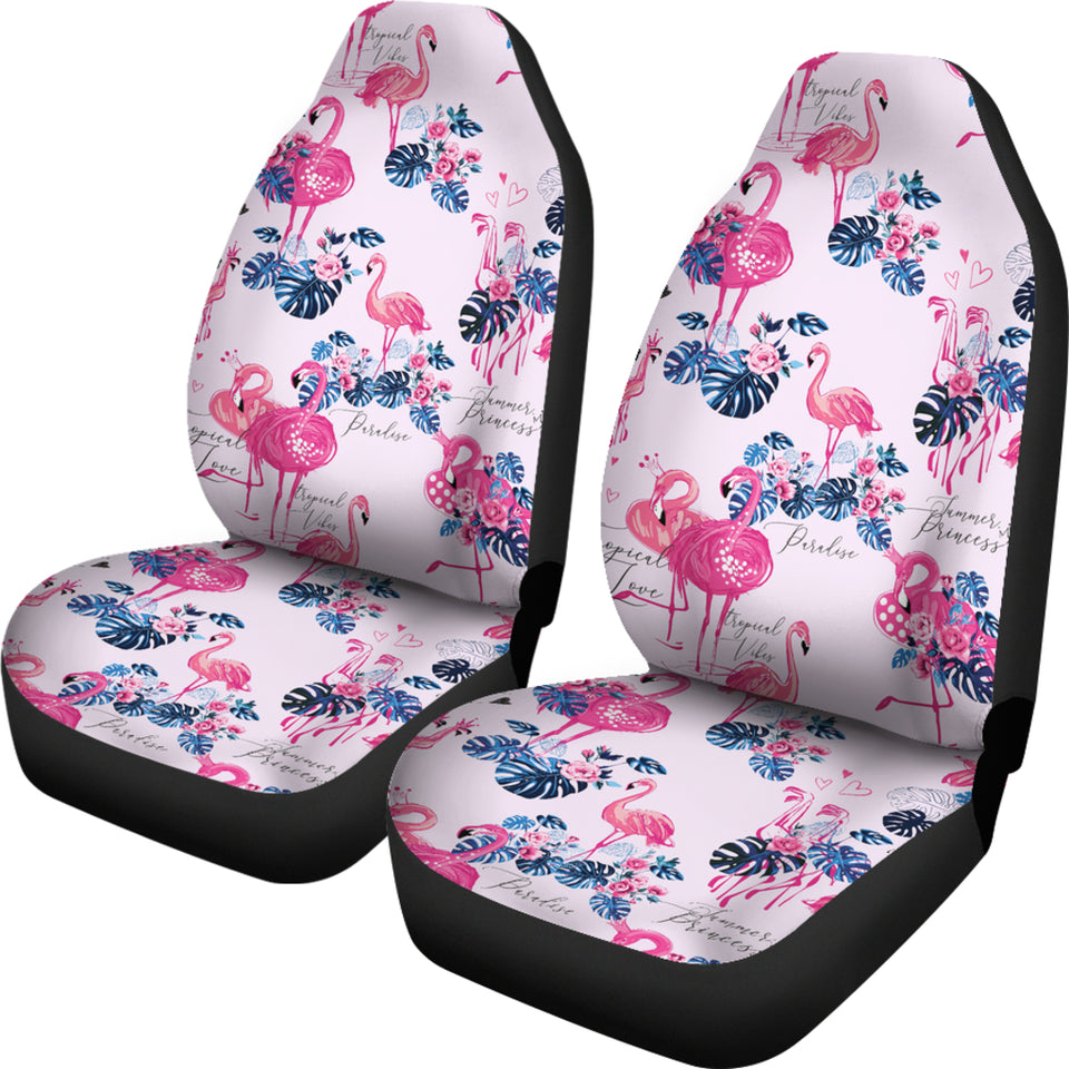 Flamingo Pink Pattern Universal Fit Car Seat Covers
