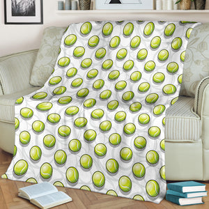 Tennis Pattern Print Design 05 Premium Blanket