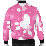 Poodle Pink Theme Pattern Men Bomber Jacket