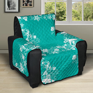 Dolphin Sea Shell Starfish Pattern Recliner Cover Protector