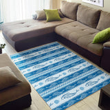 Dolphin Tribal Pattern background Area Rug