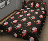 Unicorn Star Pattern Quilt Bed Set