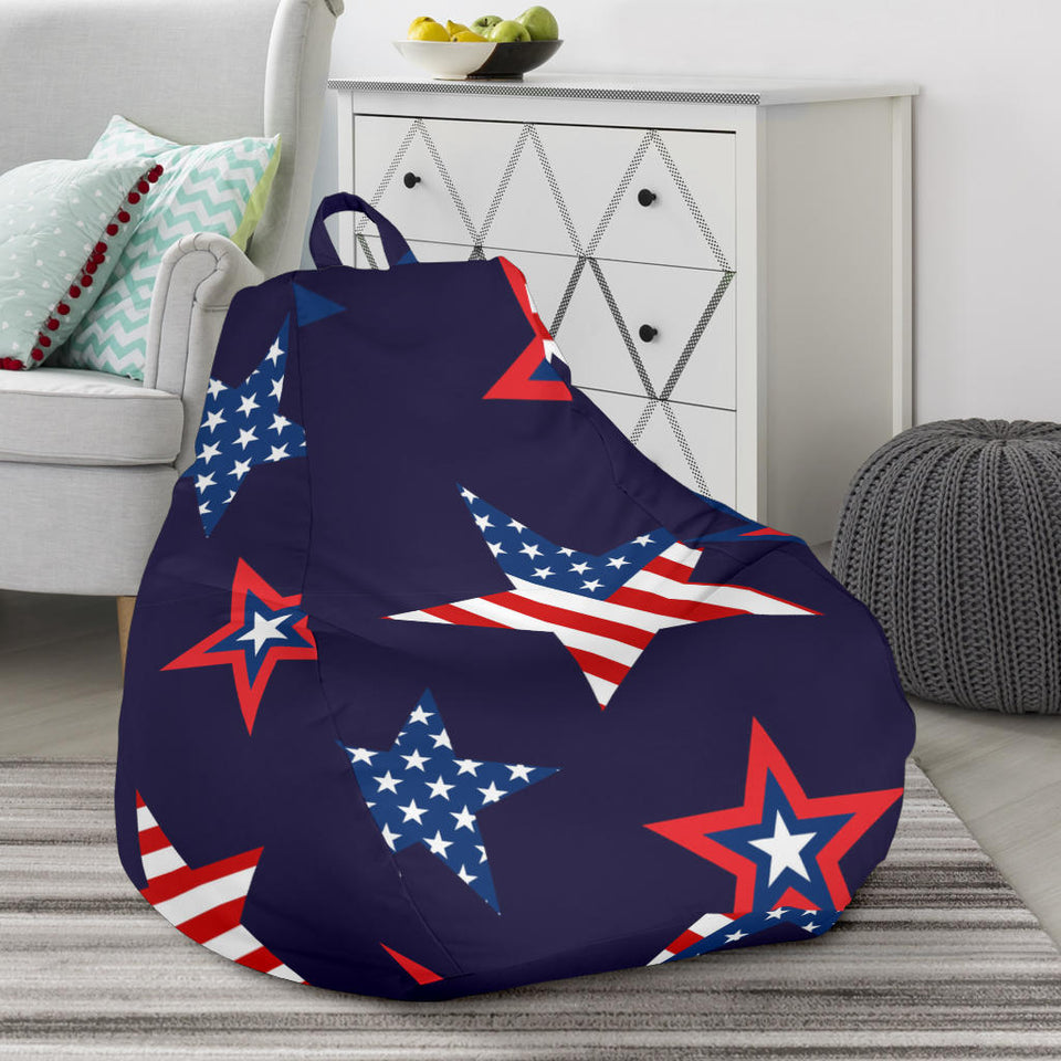 USA Star Pattern Theme Bean Bag Cover