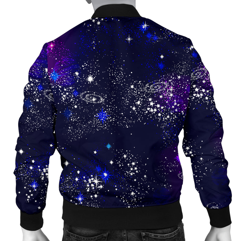 Space Galaxy Pattern Men Bomber Jacket