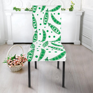 Green Peas Pattern Print Design 01 Dining Chair Slipcover