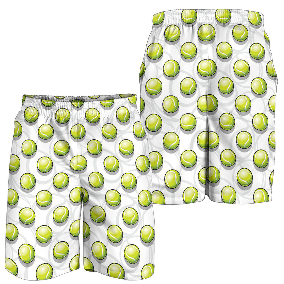 Tennis Pattern Print Design 05 Men Shorts