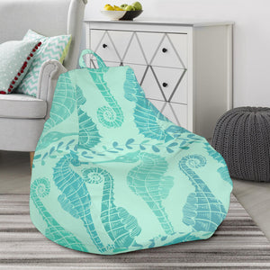 Seahorse Green Pattern Bean Bag Cover