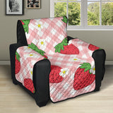 Strawberry Pattern Stripe Background Recliner Cover Protector