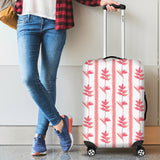 Heliconia Pink White Pattern Luggage Covers