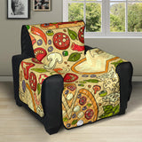 Pizza Pattern Background Recliner Cover Protector