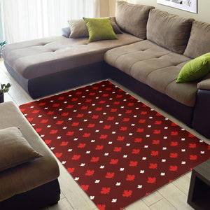 Canadian Maple Leaves Pattern background Area Rug