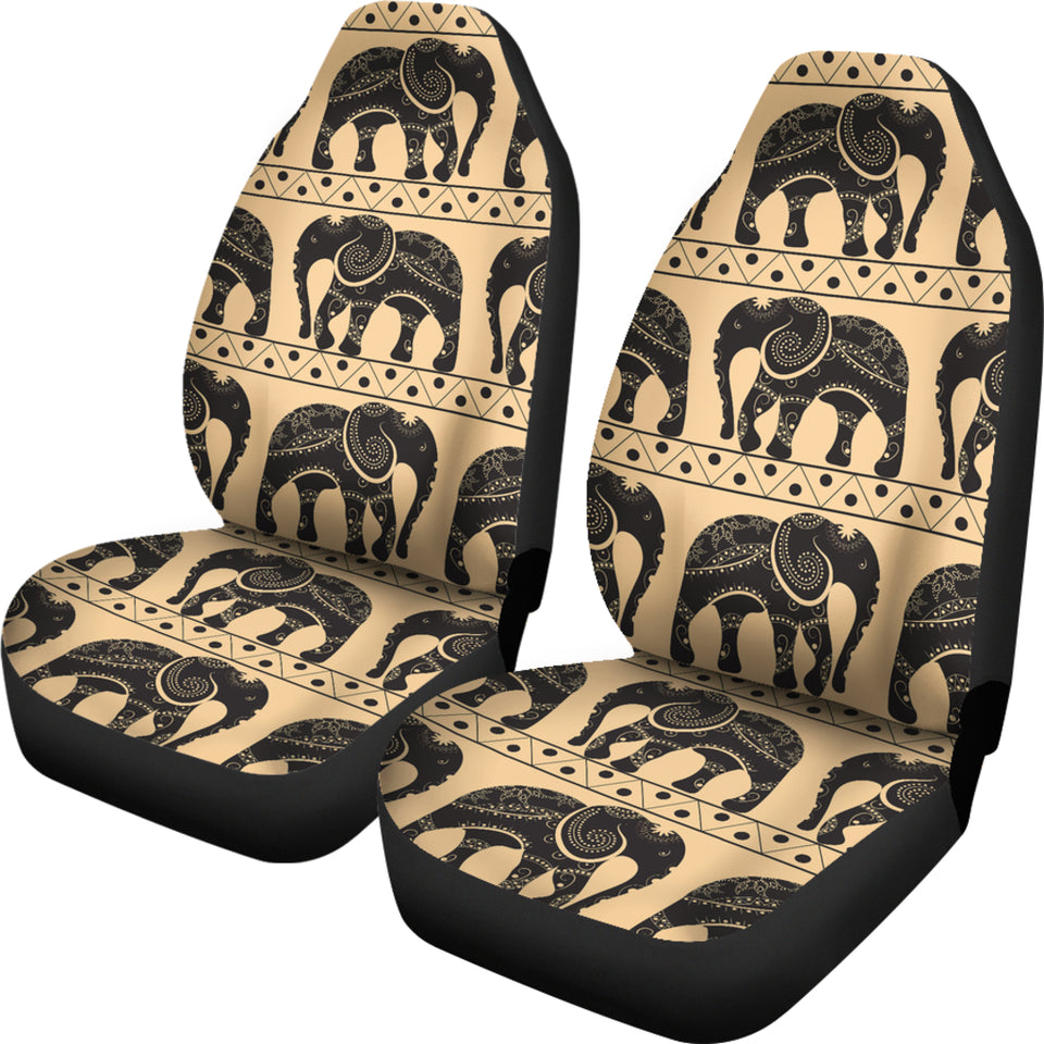 Elephant Pattern Ethnic Motifs Universal Fit Car Seat Covers