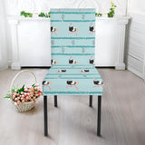 Ostrich Pattern Print Design 04 Dining Chair Slipcover