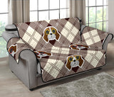 Beagle with Sunglass Pattern Loveseat Couch Cover Protector