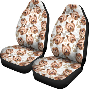 Yorkshire Terrier Pattern Print Design 04 Universal Fit Car Seat Covers