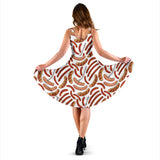 Sausage Pattern Print Design 05 Sleeveless Midi Dress