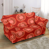 Sliced Tomato Pattern Loveseat Couch Slipcover