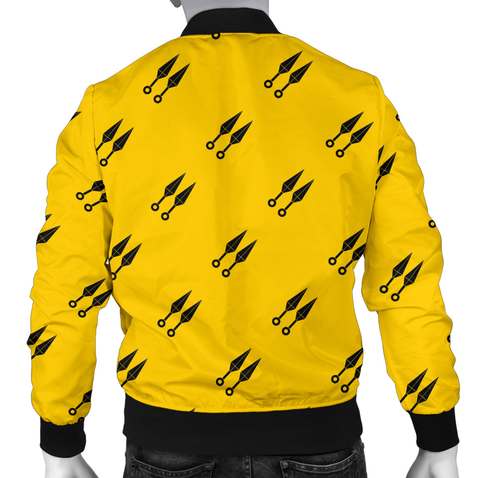 Ninja Weapon Pattern Men Bomber Jacket