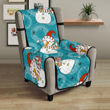 Snowman Chirstmas Pattern Chair Cover Protector