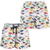 Colorful Dinosaur Pattern Women Shorts