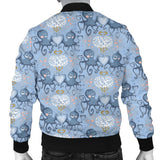 Octopus Heart Pattern Men Bomber Jacket