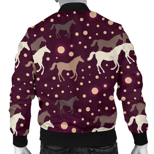 Horse Pattern Background Men Bomber Jacket