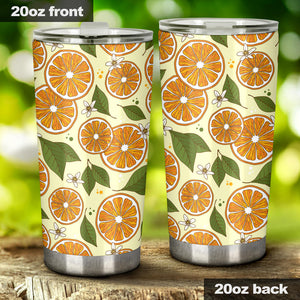 Sliced Orange Leaves  Pattern Tumbler