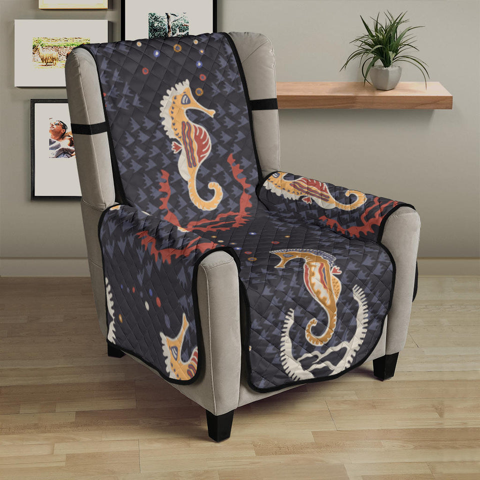 Seahorse Pattern Chair Cover Protector