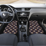 English Bulldog Pattern Print Design 03 Front and Back Car Mats