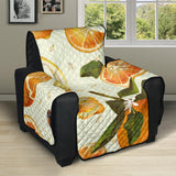 Orange Pattern Recliner Cover Protector