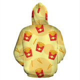 French Fries Pattern Background Men Women Pullover Hoodie