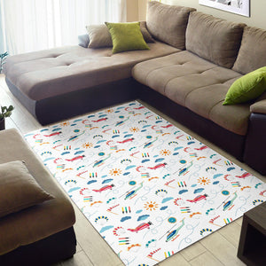 Helicopter Plane Pattern Area Rug