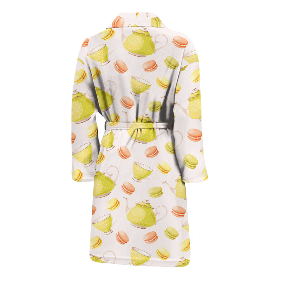 Tea pots Pattern Print Design 03 Men Bathrobe