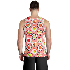 Sushi Roll Pattern Men Tank Top